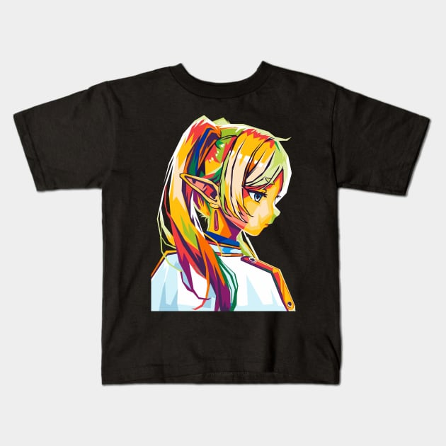 sousou no frieren Kids T-Shirt by cool pop art house